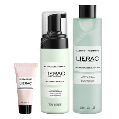 Lierac Glow Clean Skin ZESTAW Pianka oczyszczająca 150 ml + Tonik nawilżający 200 ml + Krem-żel rozświetlający 15 ml