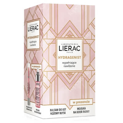 Lierac Hydragenist Beauty Set ZESTAW Odżywczo balsam do ust - Różowy 3 g + Mgiełka na dzień dobry 100 ml