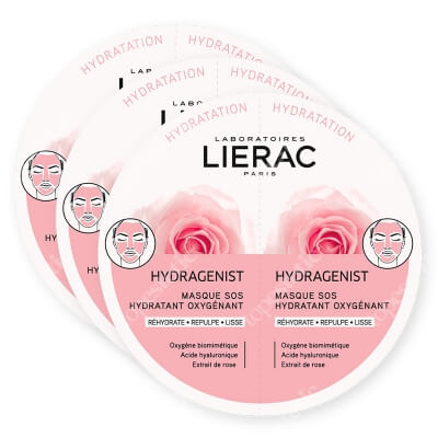 Lierac Hydragenist DuoMask Set ZESTAW Nawilżająco - wygładzająca maseczka 3 x 2 szt