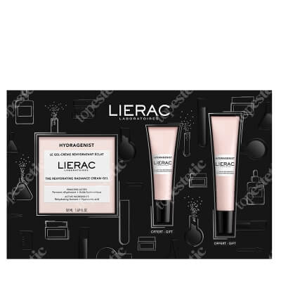 Lierac Hydragenist Set ZESTAW Krem-żel rozświetlający 50 ml + Serum nawilżające 15 ml + Nawilżająca pielęgnacja okolic oczu 7,5 ml