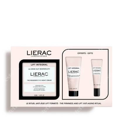 Lierac Lift Integral ZESTAW Regenerujący krem na noc 50 ml + Ujędrniajacy krem na dzień 15 ml + Serum napinające 10 ml