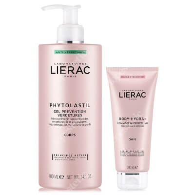 Lierac Micropeeling + Phytolastil Gel ZESTAW Mikropeeling 200 ml + Żel przeciw rozstępom 400 ml