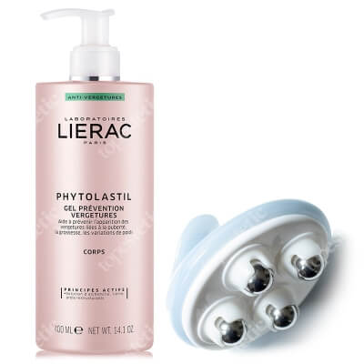 Lierac Phytolastil Gel + Body Massager ZESTAW Żel przeciw rozstępom 400 ml + Masażer do ciała 1 szt