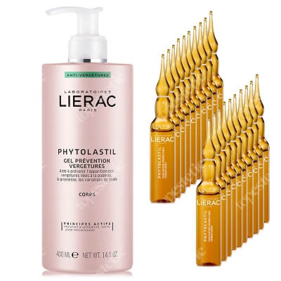 Lierac Phytolastil Set ZESTAW Żel przeciw rozstępom 400 ml + Ampułki 20x5 ml