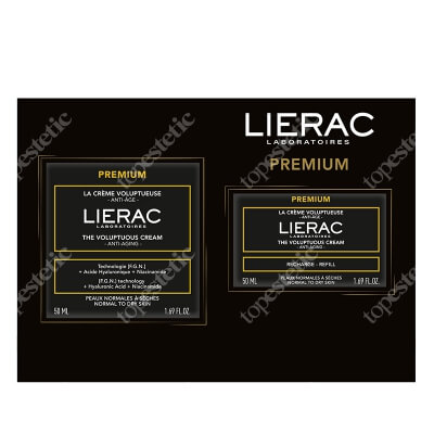 Lierac Premium The Voluptuous Set ZESTAW Bogaty krem przeciwzmarszczkowy 50 ml + Bogaty krem przeciwzmarszczkowy (wkład) 50 ml