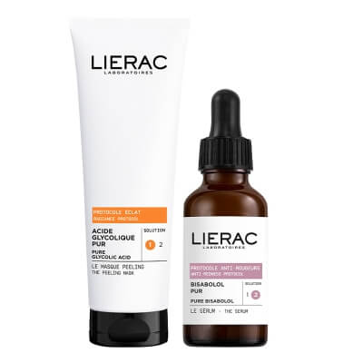 Lierac Radiance Skin ZESTAW Maska peelingująca 75 ml + Serum redukujące zaczerwienienia 30 ml