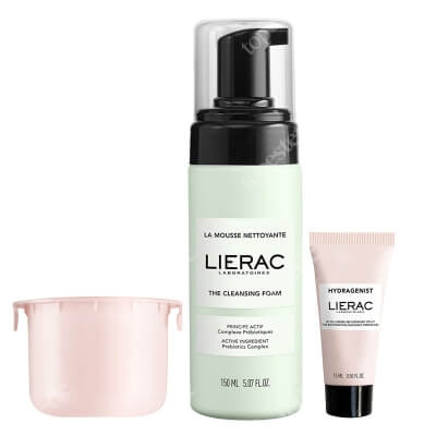 Lierac Rehydrating Radiance Set ZESTAW Pianka oczyszczająca 150 ml + Krem rozświetlający (wkład) 50 ml + Krem-żel rozświetlający 15 ml