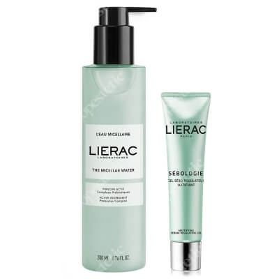 Lierac Stay Matt ZESTAW Woda micelarna 200 ml + Matujący żel regulujący wydzielanie sebum 40 ml