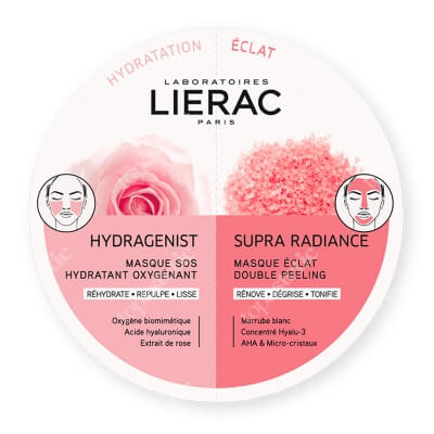 Lierac Supra Radiance & Hydragenist DuoMask Maseczka detox - odnowa 2 szt