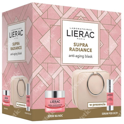 Lierac Supra Radiance Night + Supra Radiance Eye Serum 2020 ZESTAW Odnawiający krem na noc 50 ml + Rozświetlające serum pod oczy 15 ml