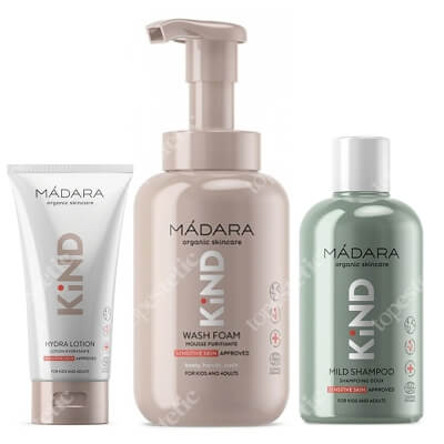 Madara Baby Set ZESTAW Pianka do mycia 300 ml + Delikatny szampon 250 ml + Balsam nawilżający 175 ml