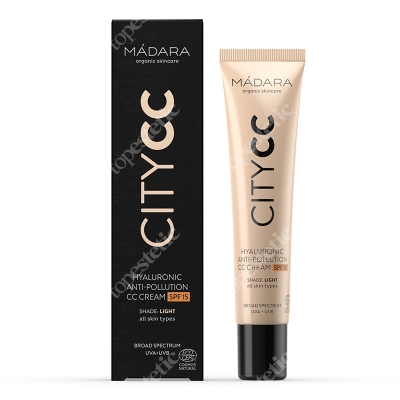 Madara City CC SPF 15 Krem CC z kwasem hialuronowym (kolor Light Beige) 40 ml