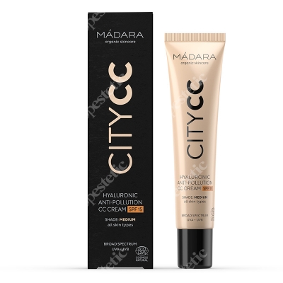 Madara City CC SPF 15 Krem CC z kwasem hialuronowym (kolor Medium Beige) 40 ml