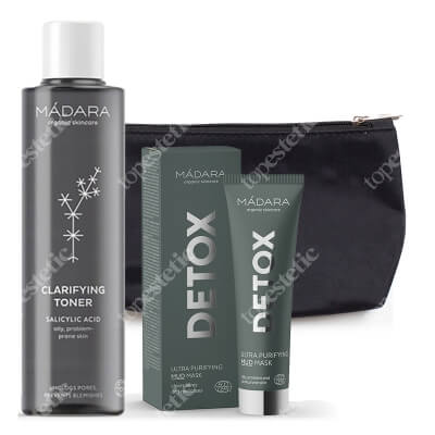 Madara Cleansing Kit ZESTAW Tonik oczyszczający 200 ml + Ultra oczyszczająca maseczka 60 ml + Kosmetyczka 1 szt
