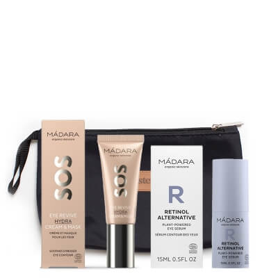 Madara Eye Care Set ZESTAW Serum pod oczy 15 ml + Krem maska pod oczy 20 ml + Kosmetyczka 1 szt