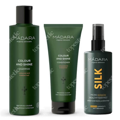 Madara Glow and Regeneration Set ZESTAW Odżywka 200 ml + Szampon 250 ml + Mgiełka do włosów z mikrokeratyną 90 ml