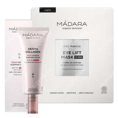 Madara Night Care ZESTAW Krem na noc 70 ml + Maska płatki hydra żelowe pod oczy 5 par