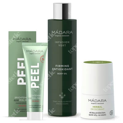 Madara Total Set ZESTAW Ziołowy dezodorant 50 ml + Peelingująca maseczka 60 ml + Olejek ujędrniający do ciała 200 ml