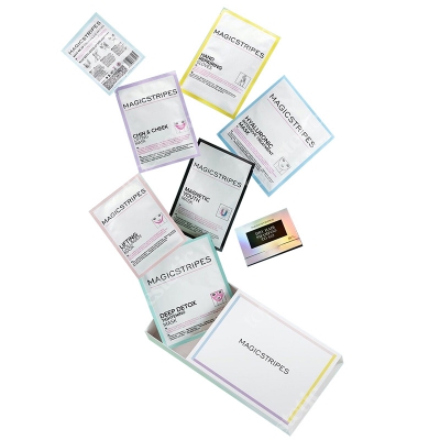 Magicstripes Magic Box ZESTAW 6 Maseczek magistripes + Rękawiczki regenerujące dłonie 1 para + Suchy szampon To Go 50 bibułek