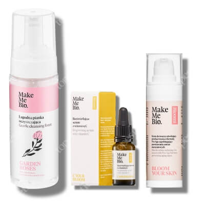 Make Me Bio Redukcja Przebarwień ZESTAW Łagodna pianka oczyszczająca 160 ml + Rozświetlające serum z witaminą C 15 ml + Krem do twarzy niwelujący przebarwienia 30 ml
