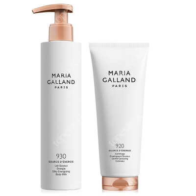 Maria Galland Beauty Body Care ZESTAW Delikatny peeling do ciała 200 ml + Energizujące mleczko do ciała 200 ml