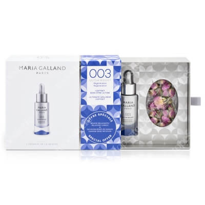 Maria Galland Coffret Ultim 'Boost Regeneration ZESTAW Płatki róży damasceńskiej 5 g + Relaksująca Świeca z Białą Herbatą 35 g + Niezwykła regeneracja 15 ml