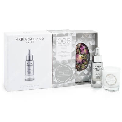 Maria Galland Coffret Ultim 'Boost Uniformity ZESTAW Płatki róży damasceńskiej 5 g + Relaksująca Świeca z Białą Herbatą 35 g + Niezwykłe ujednolicenie 15 ml