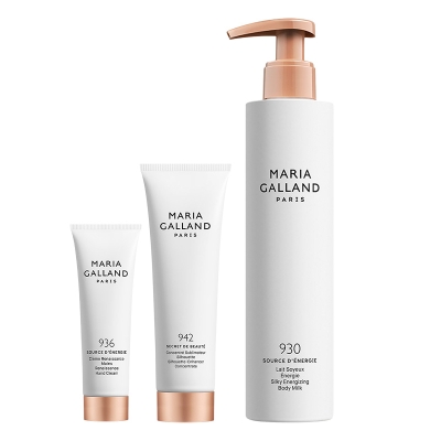 Maria Galland Daily Body Care ZESTAW Koncentrat wyszczuplający 125 ml + Regenerujący krem do dłoni 50 ml + Energizujące mleczko do ciała 200 ml