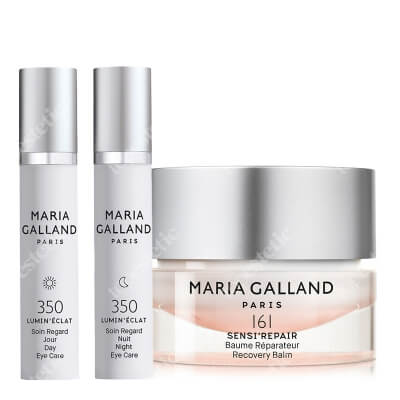 Maria Galland Regeneration Day and Night  ZESTAW Rozświetlające i regenerujące DUO na okolice oczu 2 x 10 ml + Regenerujący balsam do skóry wrażliwej 50 ml