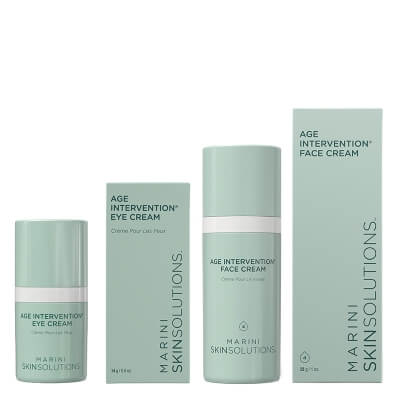 Marini SkinSolutions Codzienna Pielęgnacja Przeciwstarzeniowa ZESTAW Przeciwstarzeniowy krem do twarzy 28 g + Przeciwzmarszczkowy krem pod oczy 14 g