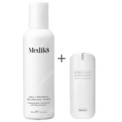 Medik8 Daily Refresh Balancing Toner + R-Retinoate Day & Night Cream ZESTAW Nawadniający tonik bez zawartości alkoholu 150 ml + Hybrydowy krem z witaminą A 50 ml