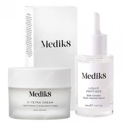 Medik8 Liquid Peptides + C-Tetra Cream ZESTAW Serum Peptydowe 30 ml + Antyoksydacyjny krem z witaminą C 12,5 ml