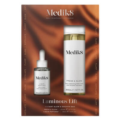 Medik8 Luminous Lift ZESTAW Serum Peptydowe 30 ml + Tonik z 5,5% glukonolaktonem 200 ml