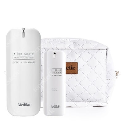 Medik8 R-Retinoate Day & Night Cream Set ZESTAW Hybrydowy krem z witaminą A 50 ml + Hybrydowy krem pod oczy z witaminą A, 15 ml + Biała, pikowana