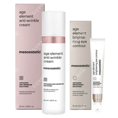 Mesoestetic Age Element Anti - Wrinkle Cream + Age Element Brightening Eye Contour ZESTAW Krem restrukturyzacyjny 50 ml + Krem na okolice oczu 15 ml
