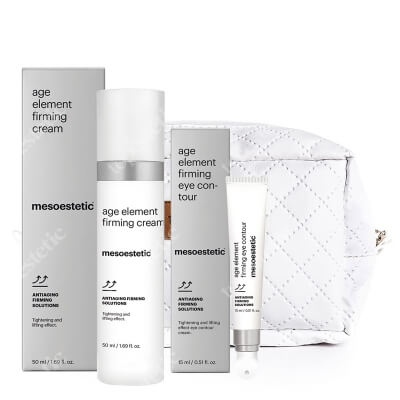 Mesoestetic Age Element Firming Set ZESTAW Krem do twarzy 50 ml + Krem na okolice oczu 15 ml + Komsetyczka Topestetic 1 szt