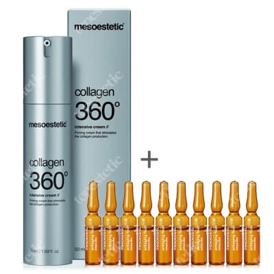 Mesoestetic AntiAging Set ZESTAW Skoncentrowana formuła, natychmiastowy efekt liftingu 10x2 ml + Intensywnie ujędrniający krem 50 ml