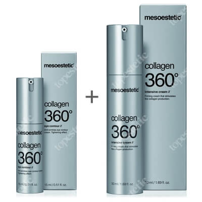 Mesoestetic Collagen 360 Kit ZESTAW Intensywnie ujędrniający krem pod oczy 15 ml + Intensywnie ujędrniający krem do twarzy 50 ml