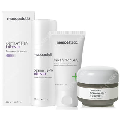 Mesoestetic Dermamelan Body Set ZESTAW Krem na przebarwienia 30 g + Krem silnie natłuszczający i nawilżający 50 ml + Żel - krem depigmentujący 50 ml