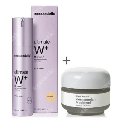 Mesoestetic Dermamelan & Ultimate W+ Whitening Cream BB Medium ZESTAW Krem na przebarwienia 30 g + Krem BB - kolor Medium 50 ml