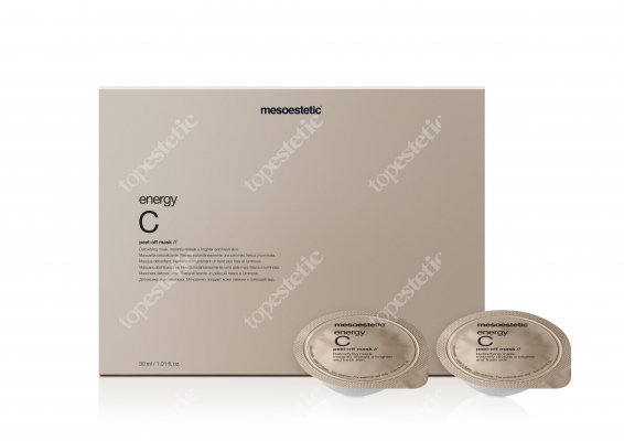 Mesoestetic Energy C Peel Off Mask Maska rozświetlająca 6 x 5 ml