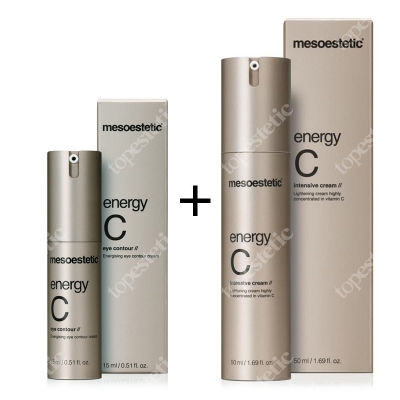 Mesoestetic Energy C Set ZESTAW Intensywnie rozświetlający krem pod oczy 15 ml + Krem do twarzy 50 ml