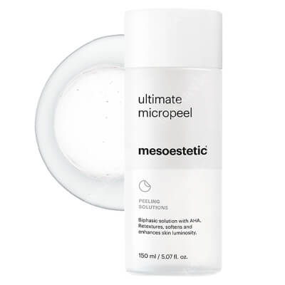 Mesoestetic Ultimate Micropeel Zabieg mikrozłuszczający wygładzając niedoskonałości oraz zwiększając natychmiastowy blask i miękkość 150 ml