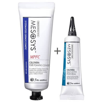 Mesosys Cellthera Pure Foaming Cleanser + Cellthera Multi Active Postcream ZESTAW Pianka do oczyszczania 100 ml + Nawilżający i kojący krem 30 ml