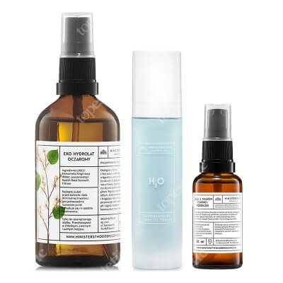 Ministerstwo Dobrego Mydła Czarna Porzeczka + Oczar + H2O ZESTAW Olej 30 ml + Hydrolat oczarowy 100 ml + Krem 50 ml