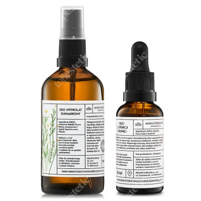 Ministerstwo Dobrego Mydła Opuncja Figowa + Rumianek ZESTAW Lekki, odżywczy olejek do twarzy oraz okolic oczu 30 ml + Eko hydrolat rumiankowy 100 ml