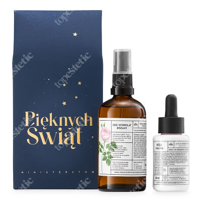 Ministerstwo Dobrego Mydła Róża - Malina ZESTAW Odżywcze serum do twarzy 30 ml + Eko hydrolat różany 100 ml