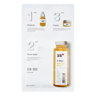 Missha 3 Step Nutrition Mask 3 etapowa kuracja odżywcza 1,5 g + 25 g + 1,5 g