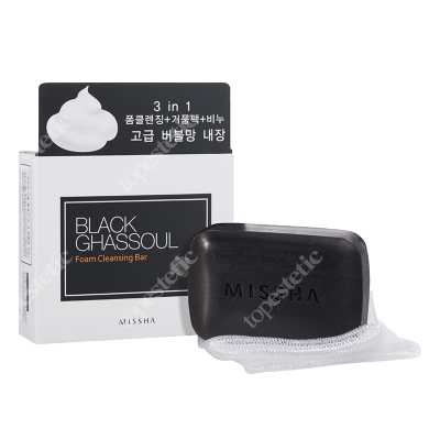 Missha Black Ghassoul Foam Cleansing Bar Mydło z marokańską glinką mineralną 80 g