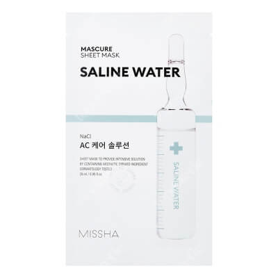 Missha Mascure Ac Care Solution Sheet Mask Saline Water Odświeżająca maseczka w płachcie 28 ml